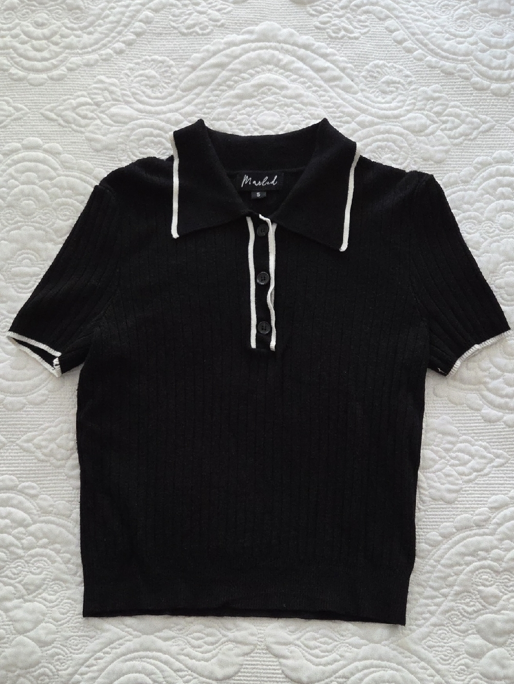 Cropped Short Sleeve Sweater